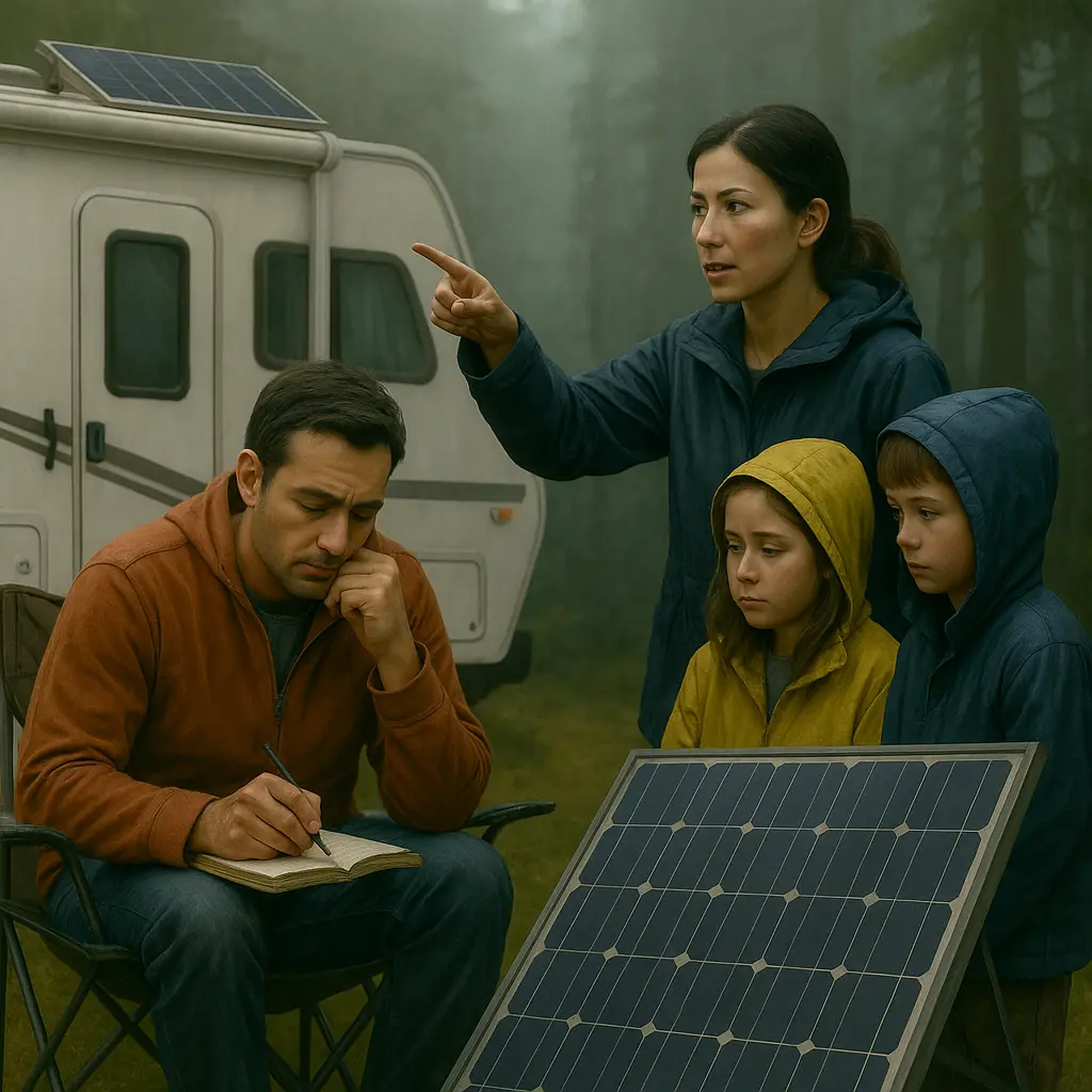 Adjustment of RV Solar Panels According To Conditions