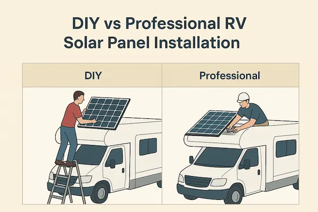 The Image Shows A Comparison Between DIY and Professional Installation