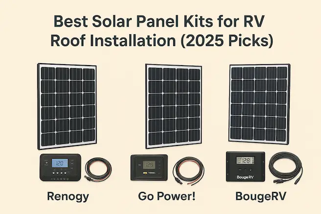 The Image Shows Three Solar Power Kits For RV For 2025